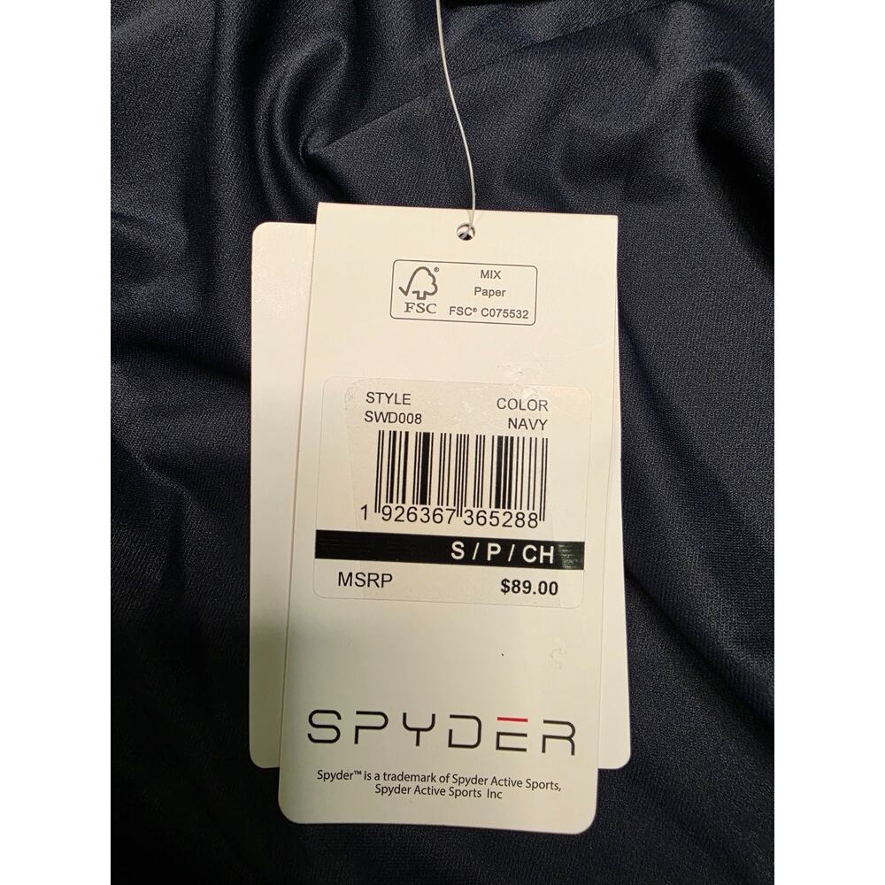 Spyder Size S Navy Blue Activewear Dress Collared Drawstring Pockets NWT - Picture 7 of 9